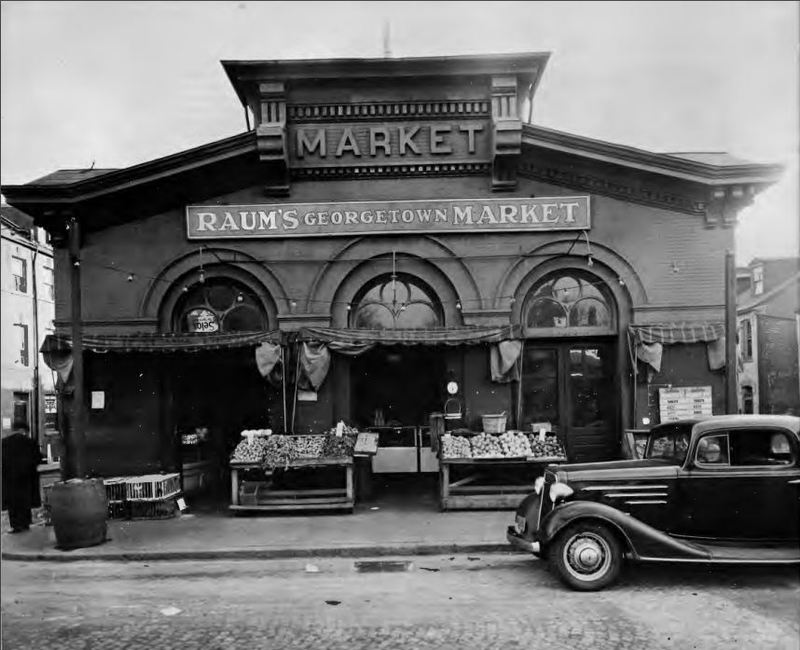 Georgetown market in the 1930s.